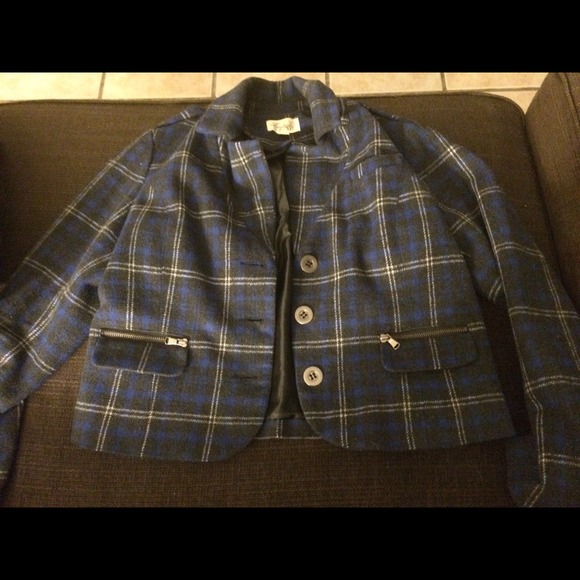 ✳️Forever 21 plaid peacoat✳️