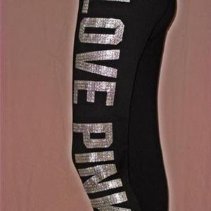 BLING CROP JOGGERS "PINK"price drop one day only