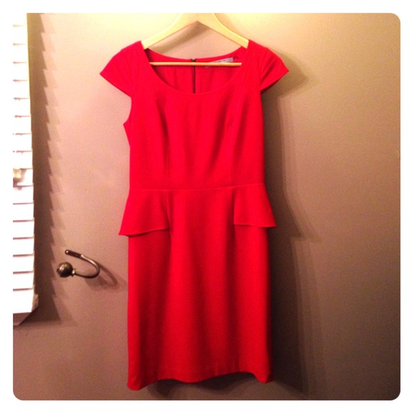 Valentino RED Andrew Marc Peplum Dress
