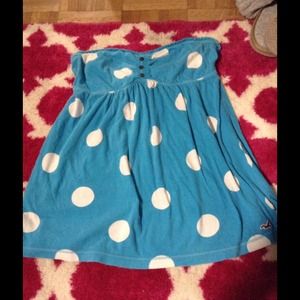 Blue polka dot top