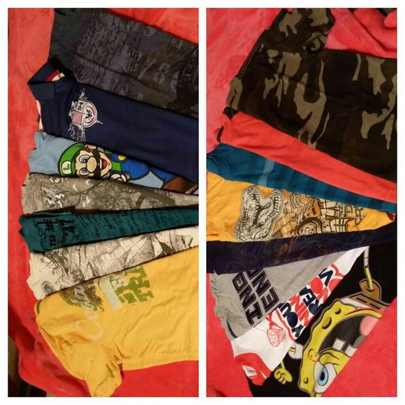 Reserved. Bundle of Boys Size 8 shirts.