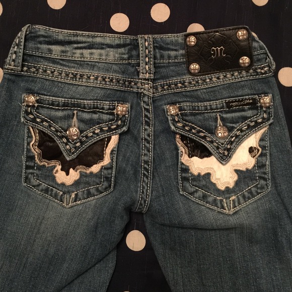 Miss Me Jeans with Cow Hide Pockets