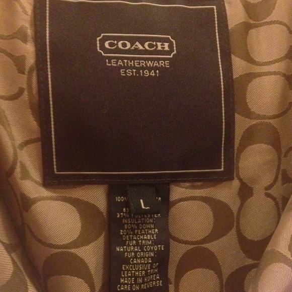 SOLD‼️Coach Bonnie CoyoteWinter Jacket - Picture 4 of 4