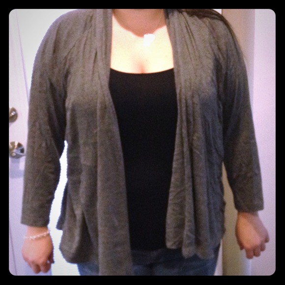 Lands end Gray plus size cover up.