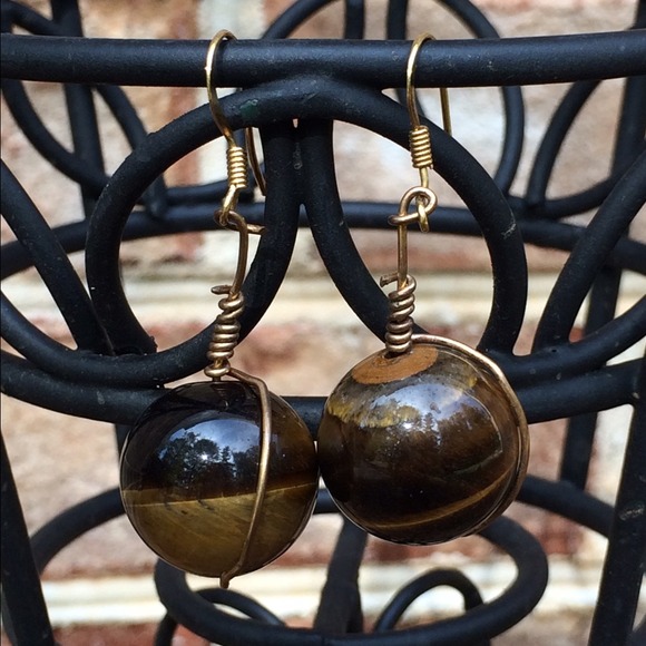 Tigers eye earrings