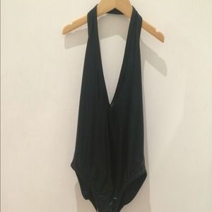 Metallic Halter Bodysuit