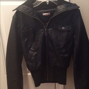 Faux leather jacket