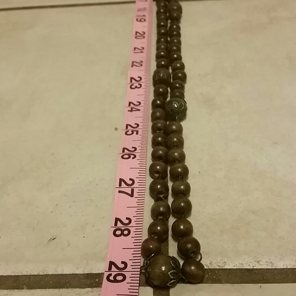 Boho Wooden beaded multilayer necklace - Picture 3 of 3