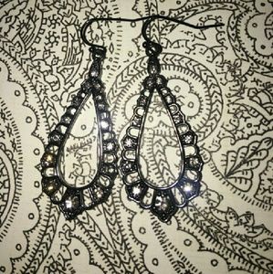NWT!!OPEN WORK GUNMETAL EARRINGS!MAKE A OFFER