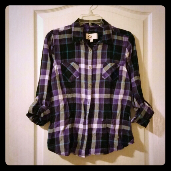 🔥NEW YEARS SALE🔥 Purple Plaid Top