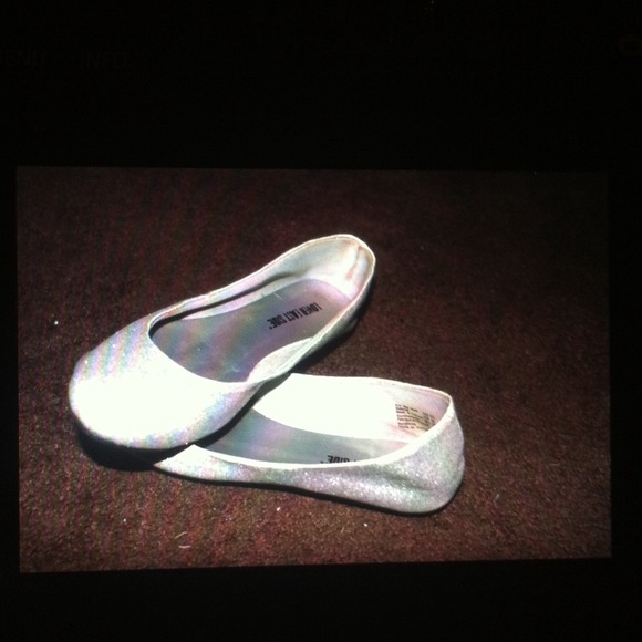 Silver Sparkly Flats