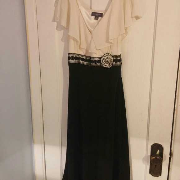 Two toned tea length dress