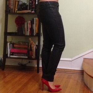 Black Faux Leather Pants