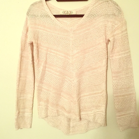 Cream V-neck sweater NWOT