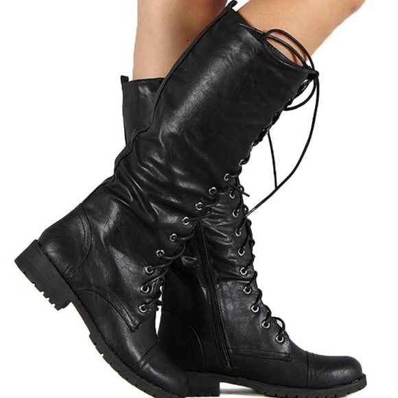 🎉🎉SOLD🎉🎉KNEE HIGH COMBAT BOOTS - Picture 3 of 3