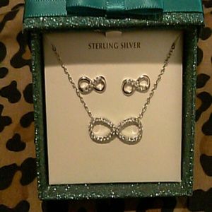 Sterling Silver CZ Infinity Set
