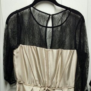 Taylor brand champagne dress