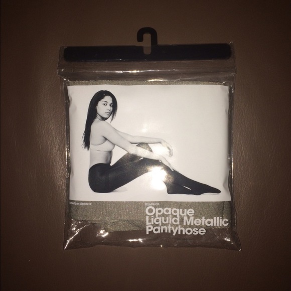Opaque Liquid Metallic Pantyhose