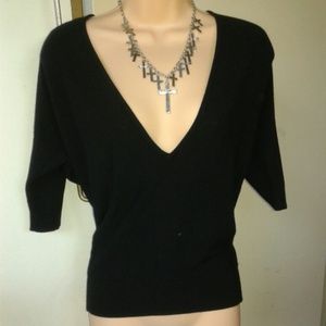 Black v neck shirt