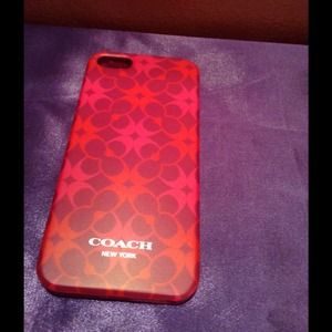Coach iphone 5/5s pink & red molded silicone case