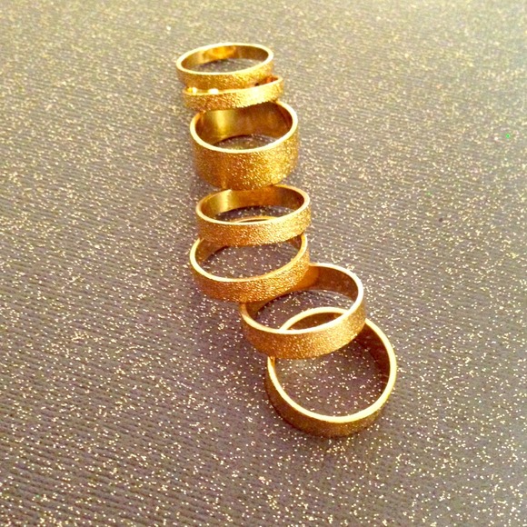 Stack of gold statement rings :)