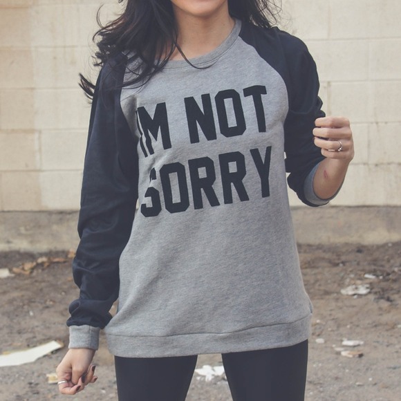 Sorry Not Sorry Raglan Sweatshirt