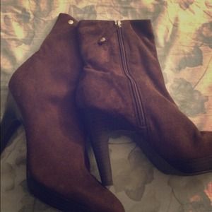 Brown ankle booties