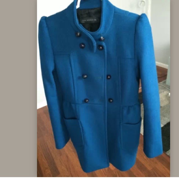 SOLD Zara blue jacket small - Picture 3 of 4