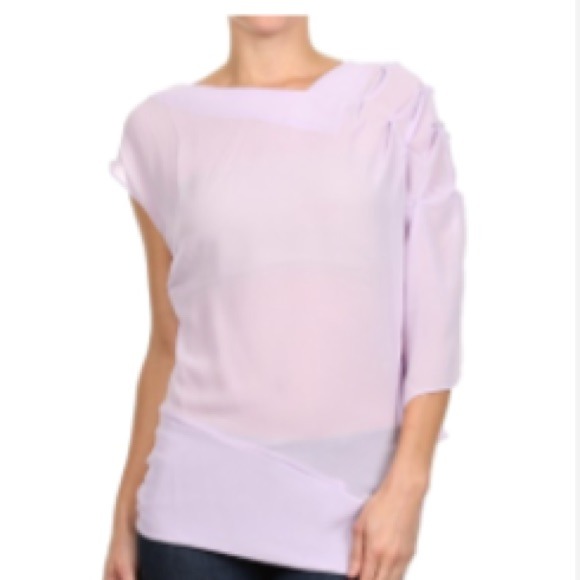 🆕Asymmetrical Chiffon Top - Picture 4 of 4