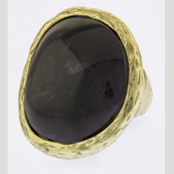 🆕Round Faux Gem Accent Ring - Picture 3 of 4