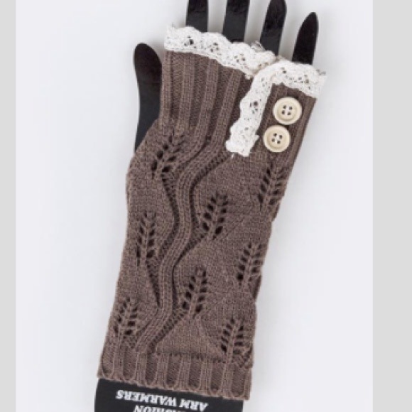 🆕Knit Gloves with Lace Top - Picture 2 of 4