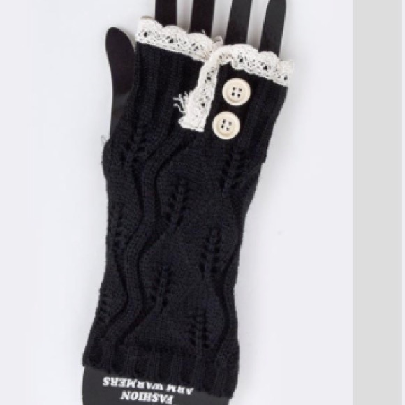 🆕Knit Gloves with Lace Top - Picture 3 of 4