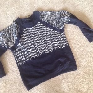 Sequine and beaded sweatshirt