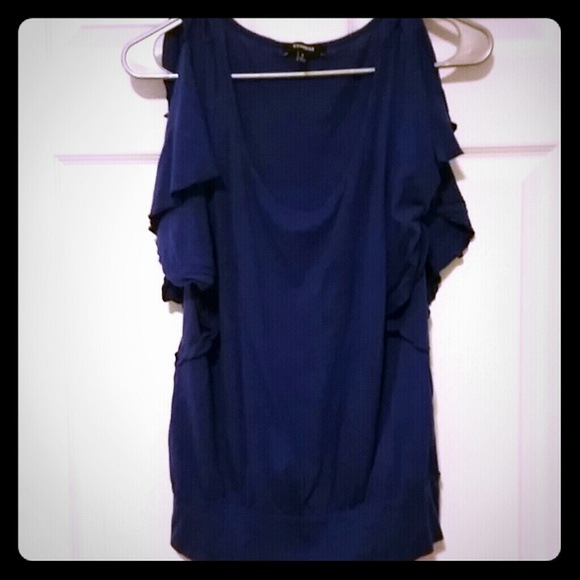 Express Royal Blue Dress Shirt