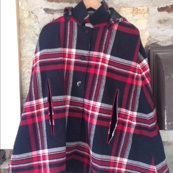 plaid tartan cape from urban outfitters