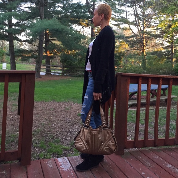 🚫SOLD🚫 B. Makowsky Bronze Leather Handbag - Picture 3 of 4