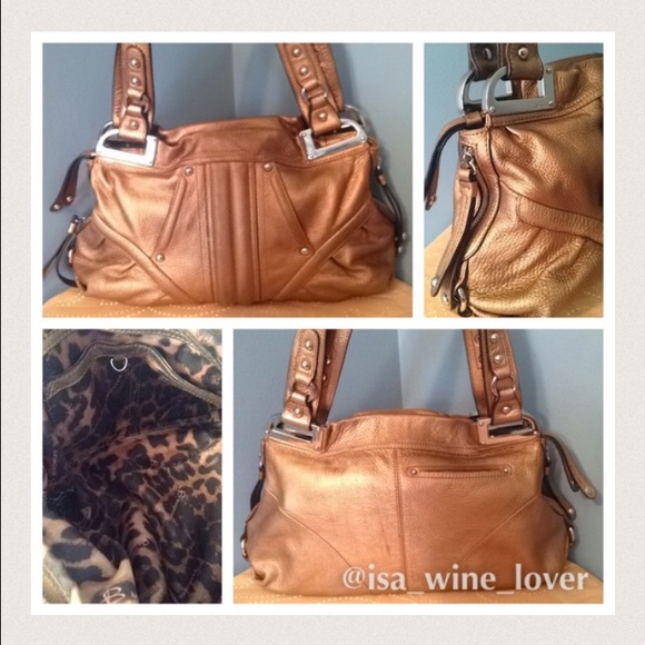 🚫SOLD🚫 B. Makowsky Bronze Leather Handbag - Picture 4 of 4