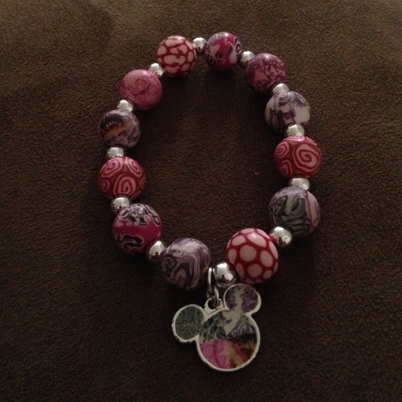Disney pink beaded bracelet