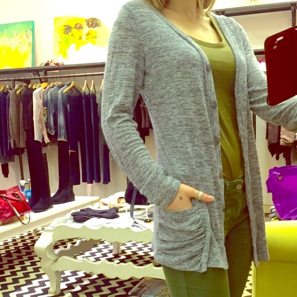 Grey cardigan