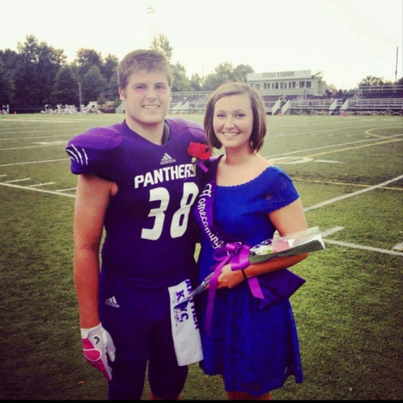 SOLD! Beautiful Lacy blue dress - Picture 2 of 4
