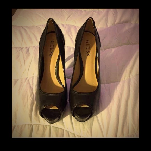 Dark brown guess heels