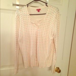 Cream polka dot cardigan