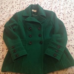 Medium St. John's Bay Green Peacoat