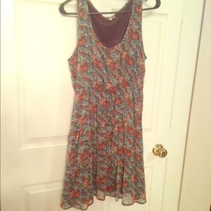 Floral rouched dress