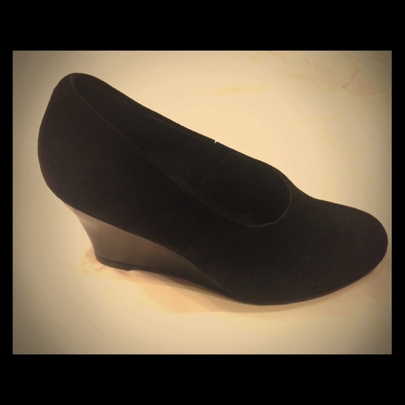 Black suede shoes
