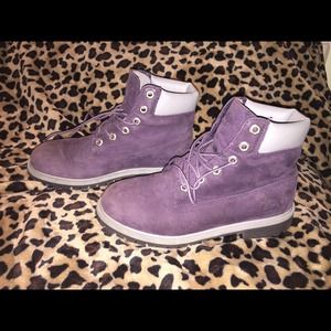Purple Timberland boots