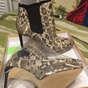 Michael Kors Meadow Snake Skin Booties