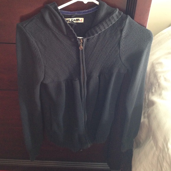 Volcom Black Hooded Sweater