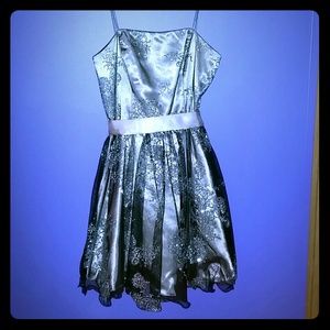 Ruffled Silver/Brown dress