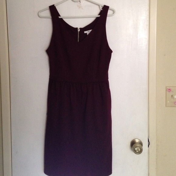 Bar III burgundy cinched waist dress